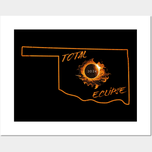 Total Eclipse 2024 Oklahoma Posters and Art